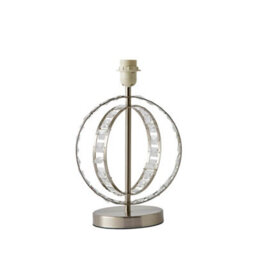 Valuelights Rothwell Modern Chrome Acrylic Jewel Intertwined Double Hoop Design Table Lamp Base - thumbnail 7