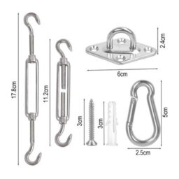 30Pcs Sun Shade Sail Stainless Steel Fitting Kit - thumbnail 2