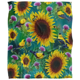 Jq Licensing Jg-Jp Silky Sunflower Supersoft Blanket Multicoloured/multicoloured (One Size, One Size) - thumbnail 1
