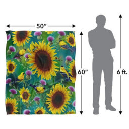 Jq Licensing Jg-Jp Silky Sunflower Supersoft Blanket Multicoloured/multicoloured (One Size, One Size) - thumbnail 5