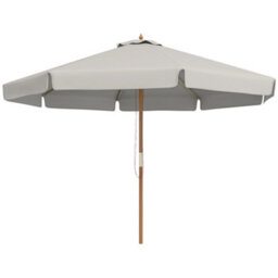 Outsunny Garden Parasol Patio Umbrella With Ruffles Grey - thumbnail 2