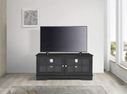 "Mda Designs Hamilton Black Traditional Tv Cabinet For Flat Screens Up To 55""" - thumbnail 2