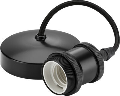 "Knightsbridge 8271Mb 6"" Vintage Pendant Set In A Matt Black Finish" - image 1