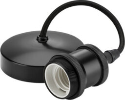 "Knightsbridge 8271Mb 6"" Vintage Pendant Set In A Matt Black Finish" - thumbnail 1