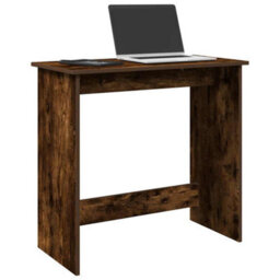 Berkfield Desk Smoked Oak 80X40X75 Cm Engineered Wood - thumbnail 1