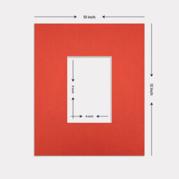 Ak Frames 12X10 Poppy Red Picture Mounts To Fit 6X4 Aperture Size - Mount Board Only (No Frame Included) - thumbnail 3