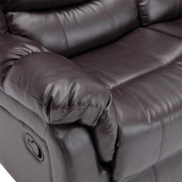 More4Homes Seattle Manual Recliner Bonded Leather 2+3 Seater Sofa Set (Brown) - thumbnail 6