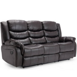 More4Homes Seattle Manual Recliner Bonded Leather 2+3 Seater Sofa Set (Brown) - thumbnail 2