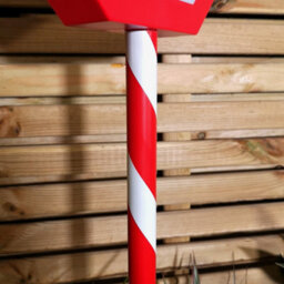 Samuel Alexander 1.1M Battery Operated Light Up Christmas Santa Stop Here Sign With Leds - thumbnail 3