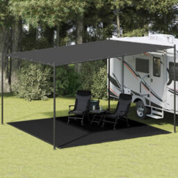 Berkfield Tent Carpet 400X400 Cm Black Hdpe - thumbnail 1
