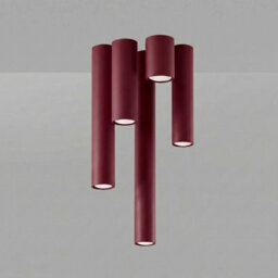 Sollux Lighting Lagos Steel Burgundy 1 Lights Modern Ceiling Lamps - thumbnail 6