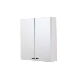 Croydex Carra Double Door Stainless Steel Bathroom Mirror Cabinet (H50Xw45Cm)