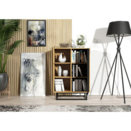 Creative Furniture Elysian Loft Sideboard 100Cm - Dark Oak & Black - thumbnail 3