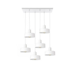 Luminosa Lighting Luminosa Velyo Cluster Pendant Ceiling Light White 6X E27 - thumbnail 1