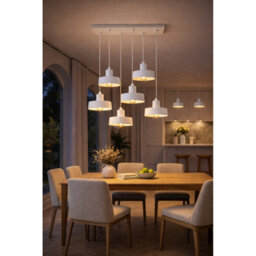 Luminosa Lighting Luminosa Velyo Cluster Pendant Ceiling Light White 6X E27 - thumbnail 3