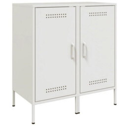 Berkfield Sideboards 2 Pcs White 36X39X79 Cm Steel - thumbnail 2