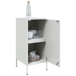 Berkfield Sideboards 2 Pcs White 36X39X79 Cm Steel - thumbnail 5