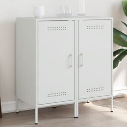 Berkfield Sideboards 2 Pcs White 36X39X79 Cm Steel