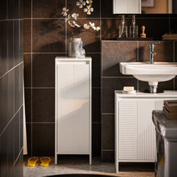 Sobuy Bzr154-W, Slim Bathroom Storage Cabinet With Laundry Basket Narrow Bathroom Unit Freestanding  Cupboard,white - thumbnail 9