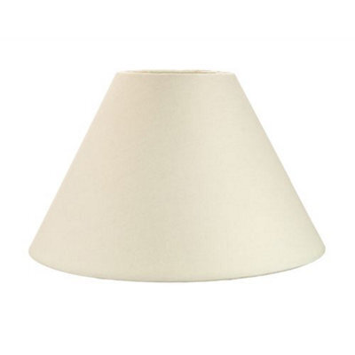 Happy Homewares Traditional 12 Cream Cotton Coolie Lampshade Suitable For Table Lamp Or Pendant - image 1