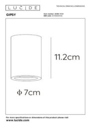 Lucide Gipsy Ceiling Spotlight 112 mm - thumbnail 6