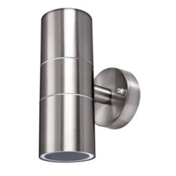 Luceco Azurar Up/down Ip44 Gu10 Wall Light Stainless Steel - thumbnail 5