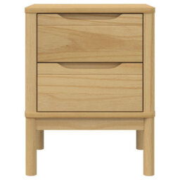 Berkfield Bedside Cabinet Floro Wax Brown 45X39X57 Cm Solid Wood Pine - thumbnail 5