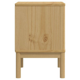 Berkfield Bedside Cabinet Floro Wax Brown 45X39X57 Cm Solid Wood Pine - thumbnail 6