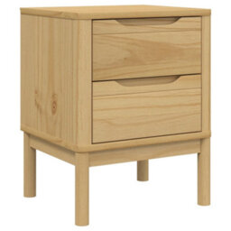 Berkfield Bedside Cabinet Floro Wax Brown 45X39X57 Cm Solid Wood Pine - thumbnail 2
