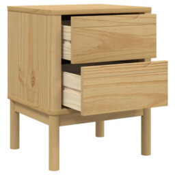 Berkfield Bedside Cabinet Floro Wax Brown 45X39X57 Cm Solid Wood Pine - thumbnail 8