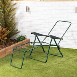 Alfresia Sun Lounger, Green Frame With Bamboo Leaf Classic Cushion - thumbnail 8