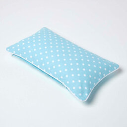 Homescapes Cotton Blue Polka Dots Cushion Cover, 30 X 50 Cm - thumbnail 4