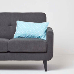 Homescapes Cotton Blue Polka Dots Cushion Cover, 30 X 50 Cm - thumbnail 2