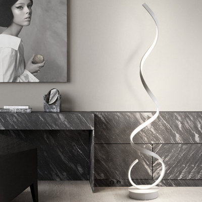 Living And Home Contemporary Led Spiral Floor Lamp Floor Light In White Light Height 131Cm - image 1