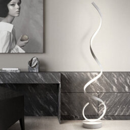 Living And Home Contemporary Led Spiral Floor Lamp Floor Light In White Light Height 131Cm - thumbnail 1