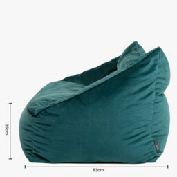 icon Cecilia Bean Bag Sofa Teal Green Giant Velvet Bean Bag Chair - thumbnail 9