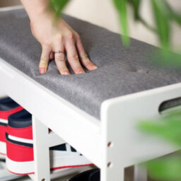 Froppi™ 80Cm Shoe Bench, White Wooden Shoe Rack With Padded Seat And Hidden Storage L80 W29.5 H49 Cm - thumbnail 4