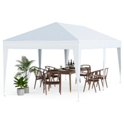 Costway 3 X 6M Pop Up Canopy Tent Easy Setup Portable Gazebo Shelter-White - thumbnail 5