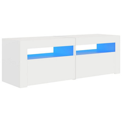 Vidaxl Tv Cabinet With Led Lights White 120X35X40 Cm - image 1
