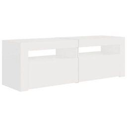 Vidaxl Tv Cabinet With Led Lights White 120X35X40 Cm - thumbnail 7