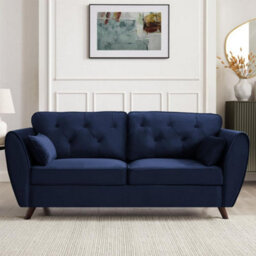 Home Detail Mona 3 Seater Sofa, Blue Velvet - thumbnail 2