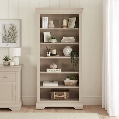 The Furniture Market Wilmslow Dove Grey Painted Tall Large Bookcase - image 1