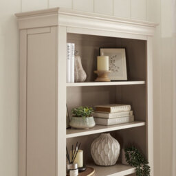 The Furniture Market Wilmslow Dove Grey Painted Tall Large Bookcase - thumbnail 3