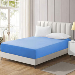Ameha Plain Microfiber Fitted Sheet 25Cm Deep Pocket-Hypoallergenic Easy Care Light Blue Fitted Sheets Uk Single (91X190Cm) - thumbnail 9