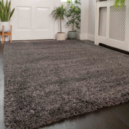 Loomed Slate Grey Thick Soft Shaggy Area Rug 60X110Cm - thumbnail 4
