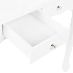 Beliani Scandinavian Dressing Table White With 4 Drawers And Adjustable Mirror - Compact Vanity Set - thumbnail 7