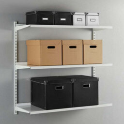 Charles Watson Black Twin Slot Uprights 2400mm  Wall Mounted Adjustable Shelving Rail - thumbnail 3