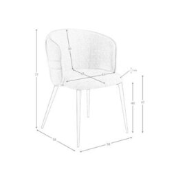 Elegant Brown Fabric Dining Chair By Angel Cerda - thumbnail 7