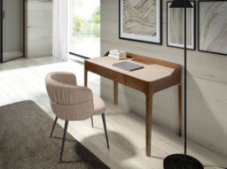 Elegant Brown Fabric Dining Chair By Angel Cerda - thumbnail 6