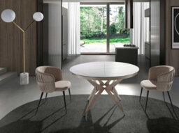 Elegant Brown Fabric Dining Chair By Angel Cerda - thumbnail 5